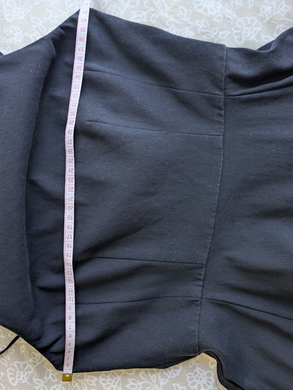 Theory Square Neck Voluminous Dress Caliver Linen Deep Navy Blue Crossback 4 - Picture 8 of 9